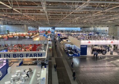 Stand Charriau en place dans le hall de l'Eurotier