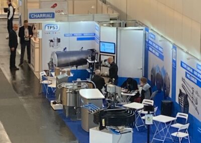 Prise de vue aérienne du stand Charriau à l'Eurotier en Allemagne